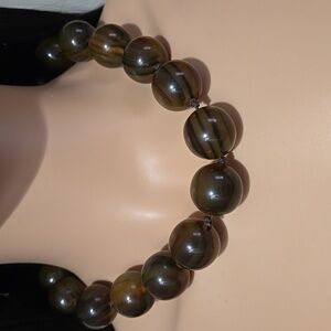 Furla Brown Beaded Necklace